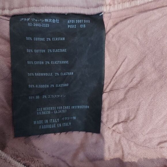 PRADA Dusty Rose Pink Straight Corduroy Pants Sz 48 - Picture 8 of 11
